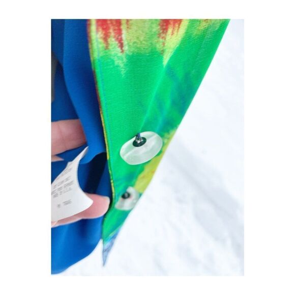 80s Platinum by Dorothy Schoelen Pop Art Chiffon Jacket Blazer Mixed Print Neon - Picture 10 of 13